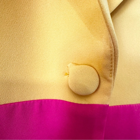Colorblock Yellow and Pink Blazer - Picture 4 of 4